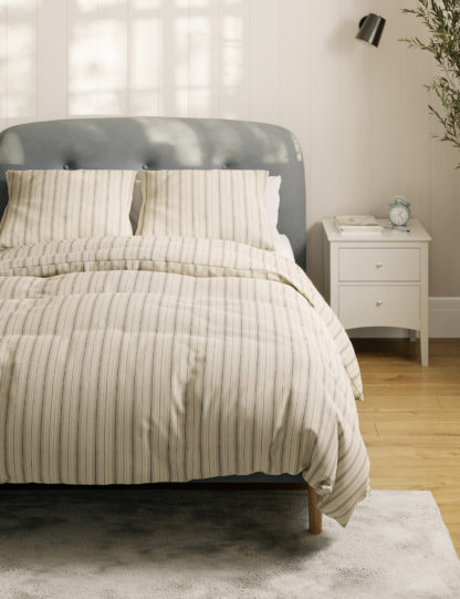 An Image of M&S Pure Cotton Striped Bedding Set