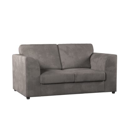 An Image of Blake Jumbo Cord 2 Seater Sofa Grey