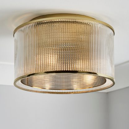 An Image of Kruze Glass Flush Fitting Gold