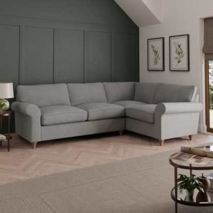 An Image of Rosa Chenille Large Corner Sofa Sandstone