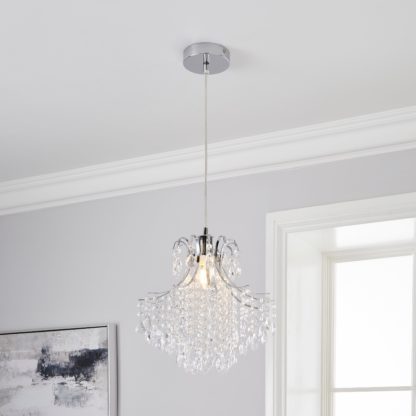 An Image of Sheridan 1 Light Chrome Ceiling Fitting Chrome