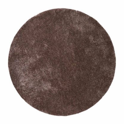 An Image of Indulgence Circle Shaggy Rug Natural