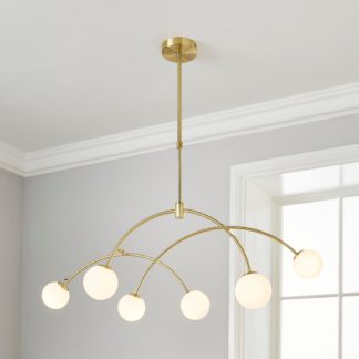 An Image of Gigi 6 Light Ceiling Fitting Gold