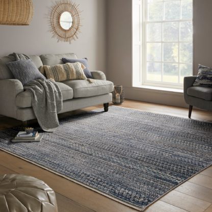 An Image of Parker Square Rug Parker Blue