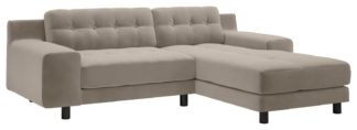 An Image of Habitat Hendricks Right Corner Fabric Chaise - Natural