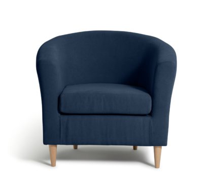 An Image of Habitat Fabric Tub Chair - Navy