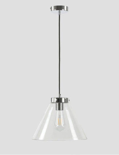 An Image of M&S Simple Glass Pendant Light