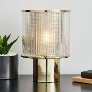 An Image of Kruze Glass Table Lamp Gold