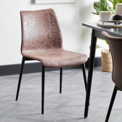 An Image of Venice PU Dining Chair Black