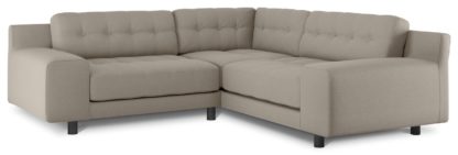 An Image of Habitat Hendricks Left Corner Fabric Sofa - Natural