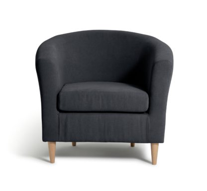 An Image of Habitat Fabric Tub Chair - Dark Grey