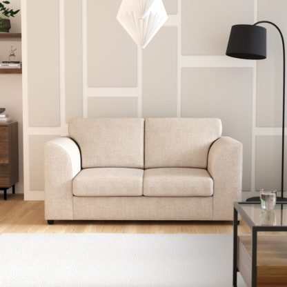 An Image of Blake Soft Texture Fabric 2 Seater Sofa Grey