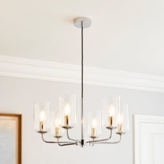 An Image of Palazzo 6 Light Ceiling Fitting Clear