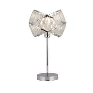 An Image of Dita 2 Band Chrome Table Lamp