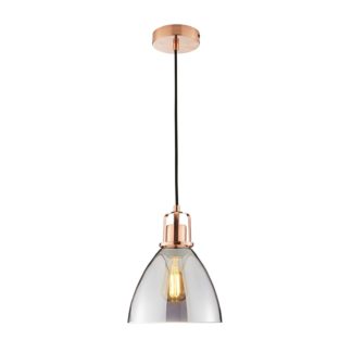 An Image of Decan Pendant - Smoke & Copper