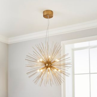 An Image of Deja Sputnik 12 Light Ceiling Fitting Gold