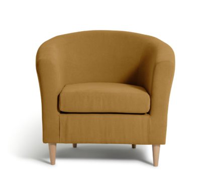 An Image of Habitat Fabric Tub Chair - Mustard