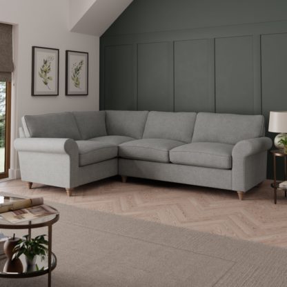 An Image of Rosa Chenille Large Corner Sofa Sandstone