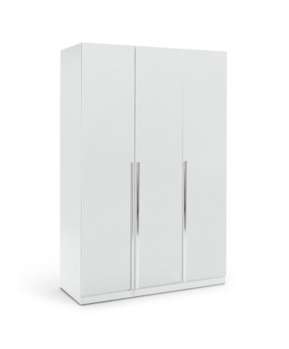 An Image of Habitat Munich 3 Door Wardrobe Wardrobe - White