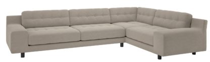 An Image of Habitat Hendricks Left Corner Velvet Sofa - Natural