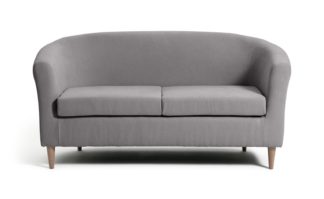 An Image of Habitat 2 Seater Fabric Tub Sofa - Grey