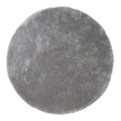 An Image of Indulgence Circle Shaggy Rug Natural