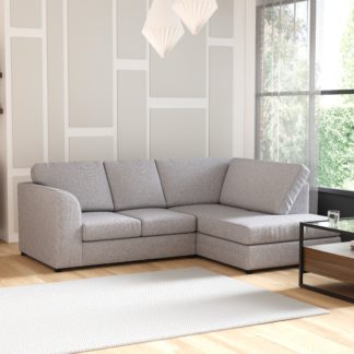 An Image of Blake Soft Texture Fabric 3 Seater Corner Sofa Grey