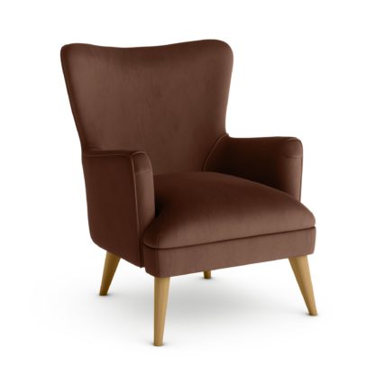 An Image of Marlow Luxury Velvet Armchair Luxury Velvet Black