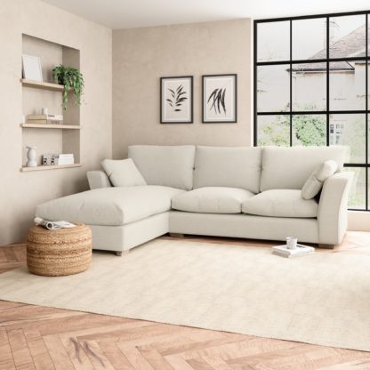 An Image of Blakeney Cosy Marl Corner Chaise Sofa Cosy Marl Soft Granite