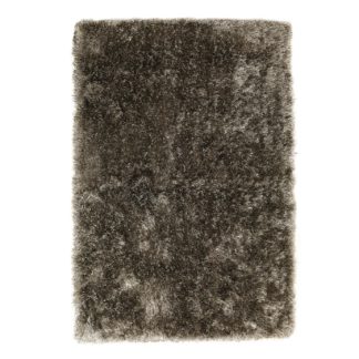 An Image of Habitat Luxury Plain Shaggy Rug - 160x230cm - Dove Grey