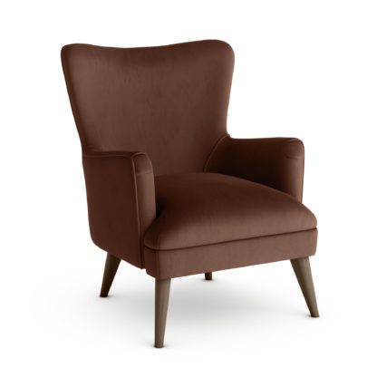 An Image of Marlow Luxury Velvet Armchair Luxury Velvet Black