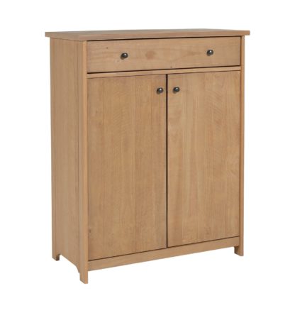 An Image of Habitat Denver 2 Door Tall Cabinet - Pine