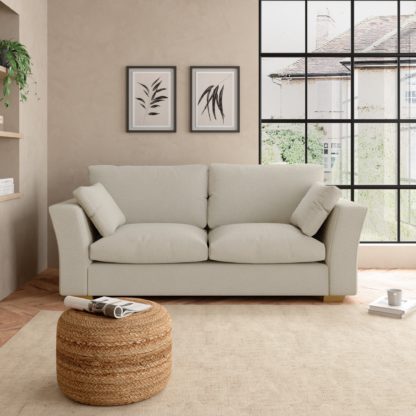 An Image of Blakeney Cosy Marl 3 Seater Sofa Cosy Marl Soft Granite