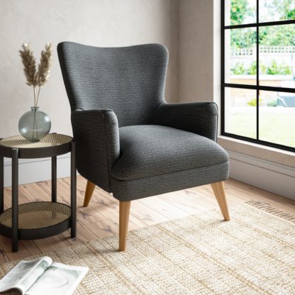 An Image of Marlow Textured Weave Armchair Textured Weave Graphite