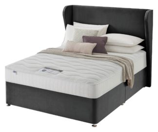 An Image of Silentnight 1000 Pocket Eco Superking Divan Bed - Charcoal