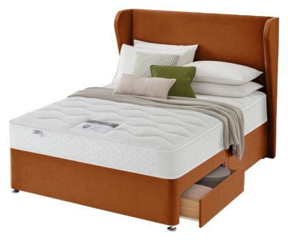 An Image of Silentnight 1000 Memory Superking 2 Drawer Divan Bed- Amber