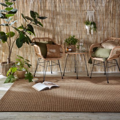 An Image of Basketweave Indoor Outdoor Rug Natural