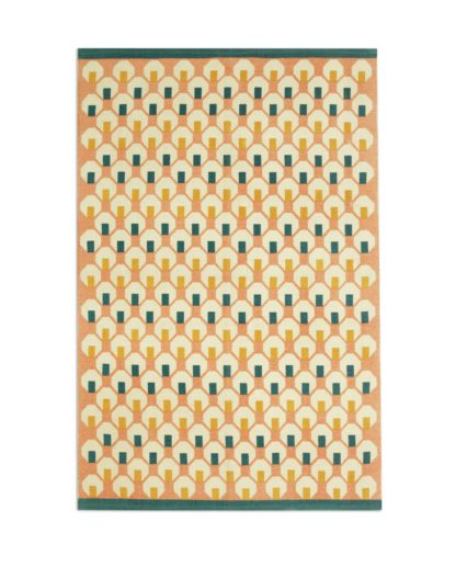 An Image of Habitat Octo Flatweave Cotton Rug - Pink - 120x180cm