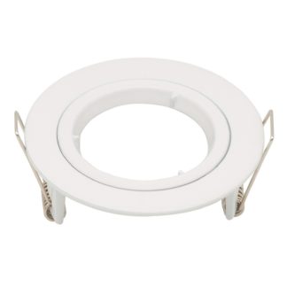 An Image of GU10 Single Fixed Downlight, White Finish