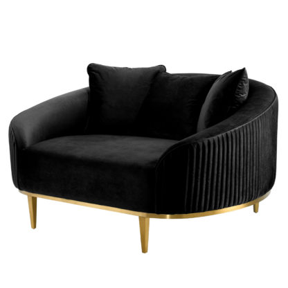 An Image of Ella Loveseat Black