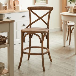 An Image of Emmie Bar Stool Oak (Brown)