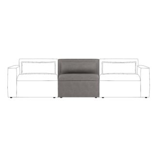 An Image of Modular Arne Faux Leather Armless Piece Grey