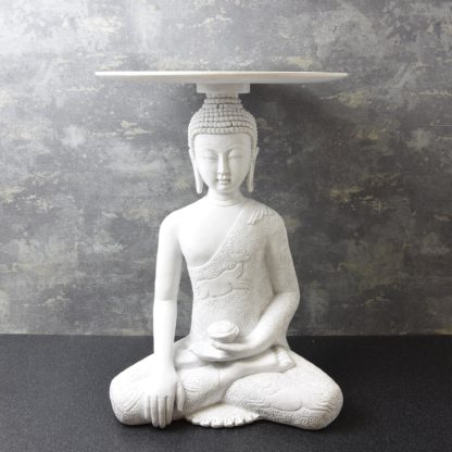 An Image of Budha Side Table Off-White