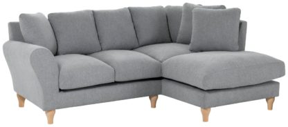 An Image of Habitat Carrie Right Corner Fabric Sofa - Grey