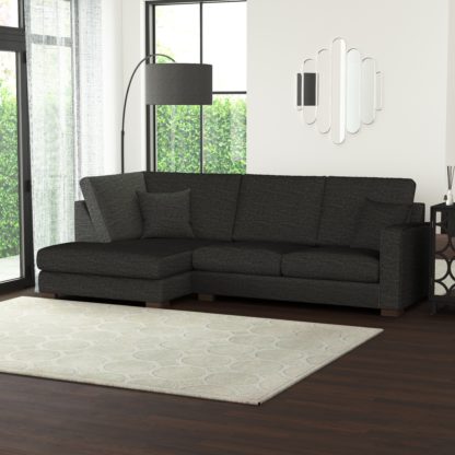 An Image of Carson Vivalife Stain-Resistant Fabric Corner Sofa Brown