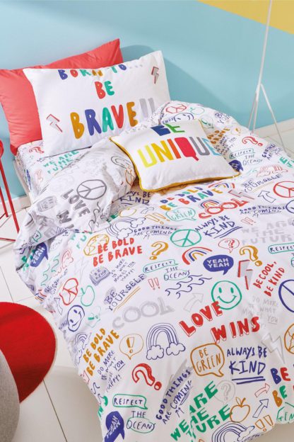 An Image of Born To Be Brave Singe Duvet Set