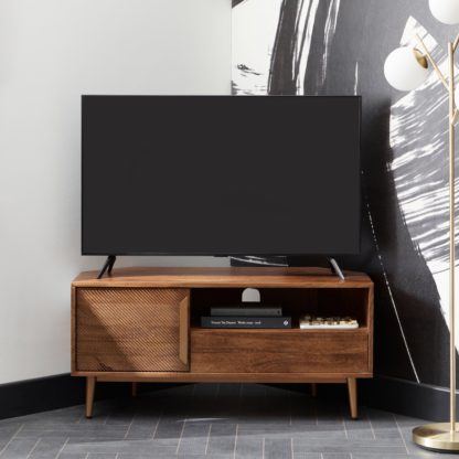 An Image of Anya Corner TV Unit Dark Brown