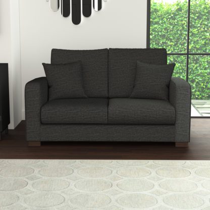 An Image of Carson Vivalife Stain-Resistant Fabric 2 Seater Sofa Brown