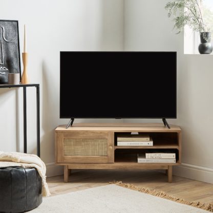 An Image of Indi Corner TV Unit Wood (Brown)