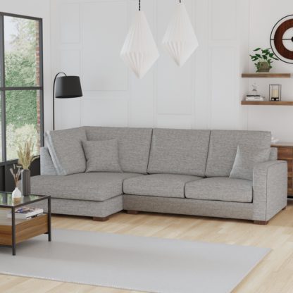 An Image of Carson Vivalife Stain-Resistant Fabric Corner Sofa Brown